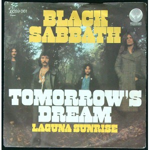 BLACK SABBATH Tomorrow's Dream / Laguna Sunrise (Vertigo SWIRL 6059 061) Germany 1972 SWIRL PS 45 (Hard Rock, Prog Rock)